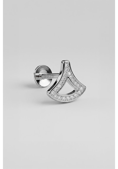 Deniz İkonu 18 Ayar Beyaz Altın Kaplama Gümüş Flat-lobe Piercing