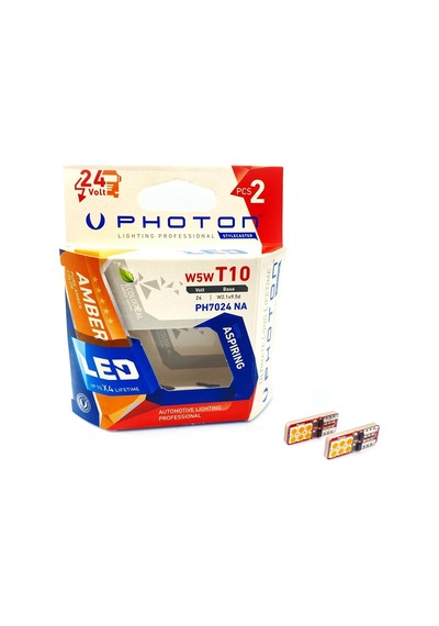 Ampul T10 W5w 24v 6+6 Amber Led Pht Ph7024 Na