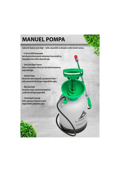 5 Lt Manuel Zirai Ilaçlama Pompası , Sulama, Püskürtücü El Pompası
