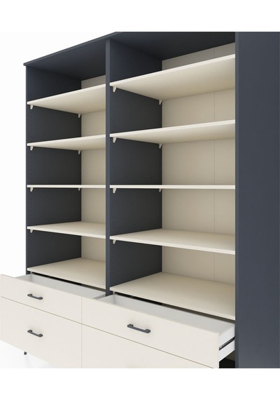 Kronos Gardrop 10 Raflı 4 Çekmeceli 4 Kapaklı 176x59x221 Antrasit-aytaşı Aytaşı Kronos Gardrop 10 Raflı 4 Çekmeceli 4 Kapaklı 176x59x221 Antrasit-aytaşı Aytaşı