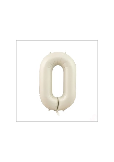 0 Yaş Rakam Krem Folyo Balon   76 CM