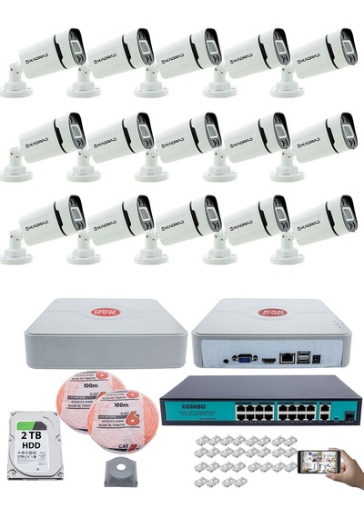 15 Kameralı Güvenlik Ip Kamera Seti - 4mp Dış Mekan Kdj-15s-4w-p-ıp-v0