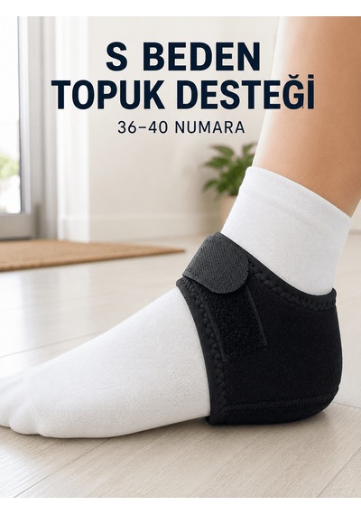 Topuk Koruyucu Destek Çorabı S Beden 36-40 Numara Cırtlı Esnek Tasarım Çok Renkli