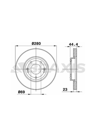 Ön Fren Diski 280Mm Sağ Sol Takım Hyundai I30 2012-2016 Braxis