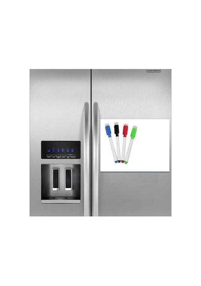 Magnetli Kalemli Buzdolabı Notluk 25x35 Cm - Magnet Planlayıcı Buzdolabı Not Panosu + 2 Kalem Sürpriz Hediyeli