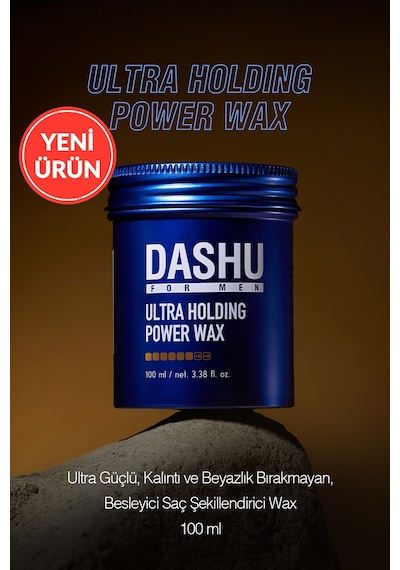 Ultra Güçlü, Kalıntı Ve Beyazlık Bırakmayan, Besleyici Dashu For Men Premium Ultra Holding Power Wax
