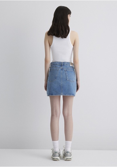 Mavi - Bailey Classic Denim Gölgeli İndigo Mavisi Jean Etek 1310204-87098 Mavi