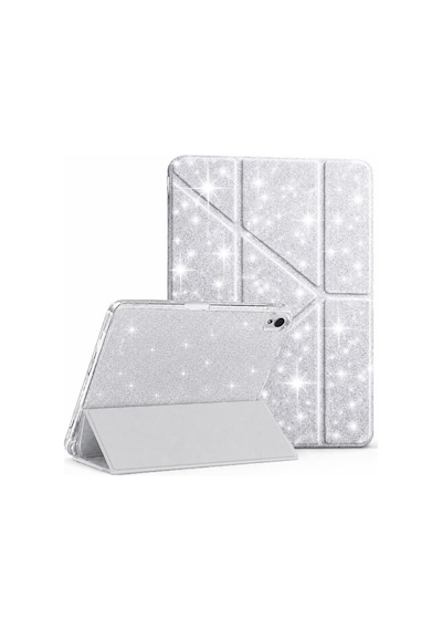 Apple iPad Uyumlu Pro 10.5 İle Uyumlu Kılıf Simli Kalem Bölmeli Trifolding Case A1701 A1709 A1852 Simli-gümüş Sku: Zeusb0h4mf8y9s Arka Kapak