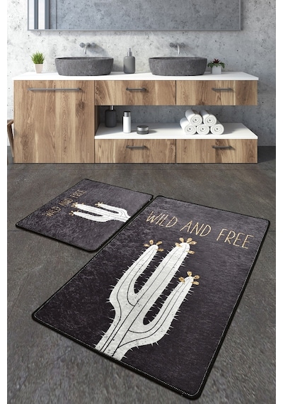 Wild And Free Djt 2 Li Set Banyo Paspas Seti Siyah