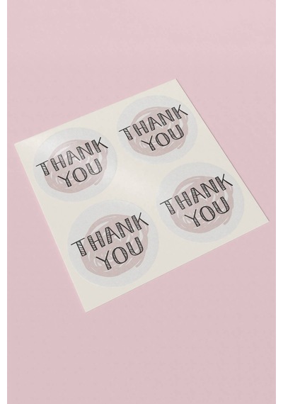 Thank You Renkli Yuvarlak Teşekkür Etiketi Sticker 3x3cm St2088 Çok Renkli