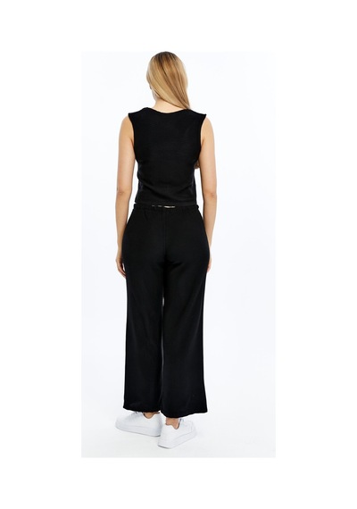 Selectmoda Kadın Kolsuz Triko Takım Siyah