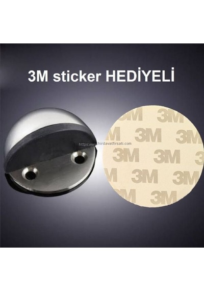 Marelli İnox Yarım Ay Tipi Saten Yer Tamponu 3m Sticker Hediyeli