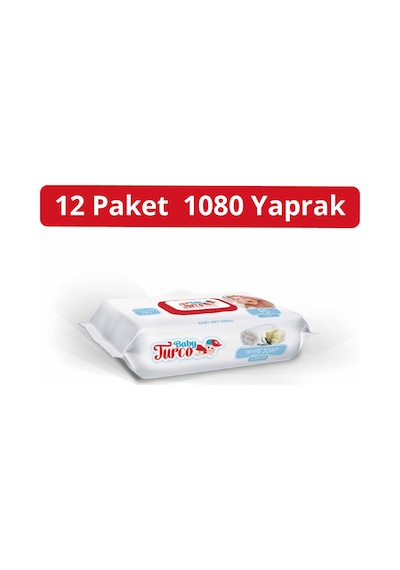 Baby Turco Beyaz Sabun Kokulu Islak Havlu Mendil 12 X 90'Lı