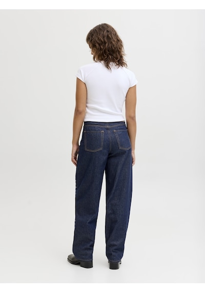 Kadin Zimba Detayli Barrel Fit Jean - Fuji - 12286390 Mavi