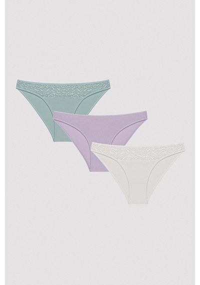 Penti Whisper Lacy Detailed Çok Renkli 3lü Slip Külot Çok Renkli Penti Whisper Lacy Detailed Çok Renkli 3lü Slip Külot Çok Renkli
