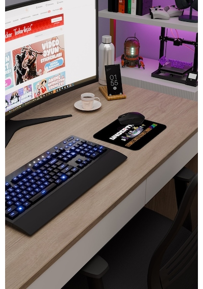 Undertale Kaymaz Dikişli Kauçuk Oyuncu Mousepad V1 - 22x18 Gaming Mouse Pad Fare Altlığı