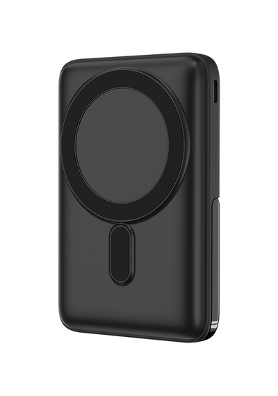 Wiwu Wi-p011 Gentleman Serisi Led Işık Göstergeli Standlı Kablosuz Powerbank 10.000mah 15w Siyah Siyah
