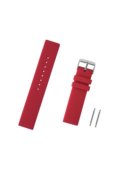 Saatse Kırmızı Silikon Saat Kordonu Kayış 16 MM