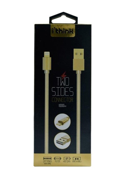 İ'think Gold Sprial Usb-a To Lightning Kablo 1 M - 5 Adet Tarı