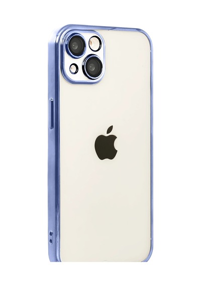 Newface - 538 - Apple Uyumlu iPhone 15 Razer Lensli Silikon - - Spt-gld - Açık Mavi