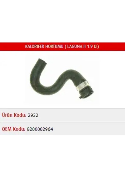 Master M2932 Kalorifer Hortumu 8200002964