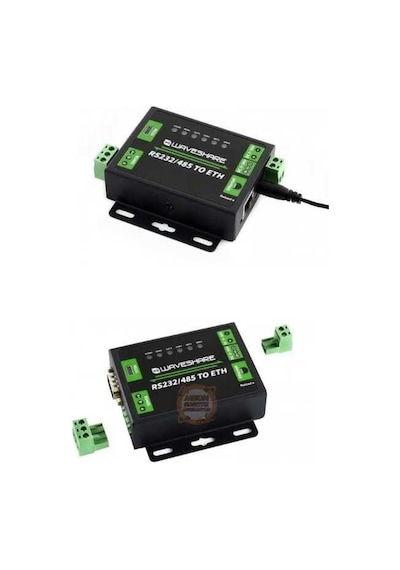 Endüstriyel Rs232/rs485-rj45 Ethernet Dönüştürücü Waveshare Çift Seri Bağlantı Noktası