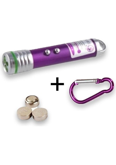 Altınkaya Ticaret 2 Adet Lazer Laser Pointer Sunum Projeksiyon Kalemi Kedi Eğitim Oyuncak Lazer El Feneri Açık Gri