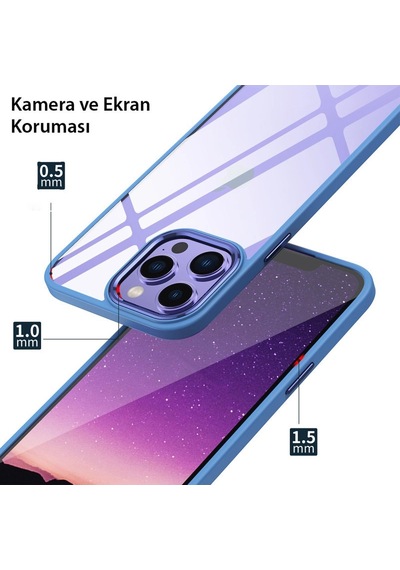 Apple Uyumlu iPhone 14 Pro Max Kılıf Power Silikon Lila\