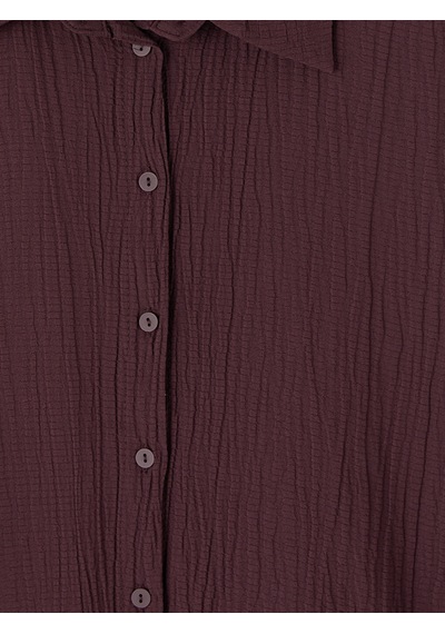 Lcw Everyday Mürdüm Dokulu Oversize Kadın Gömlek