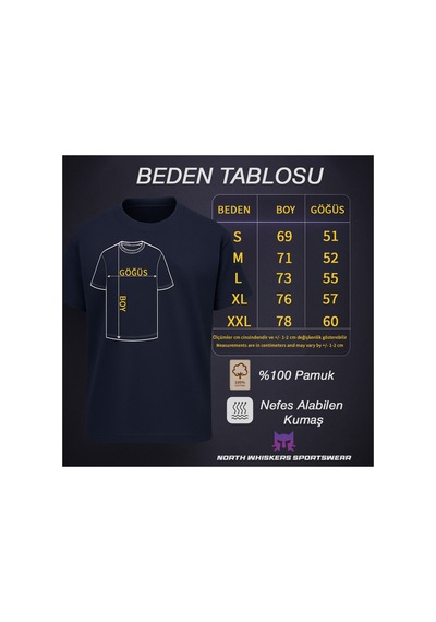North Whiskers Beast Mode Baskılı %100 Pamuk Süprem Tişört - Lacivert Bisiklet Yaka T-shirt Lacivert - 797162243 Lacivert - 797162243 Lacivert