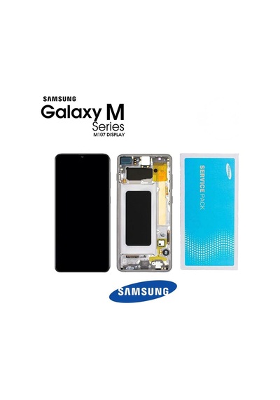 Samsung Uyumlu Galaxy M10S M107 Lcd Ekran Dokunmatik Siyah Servis Çıtalı