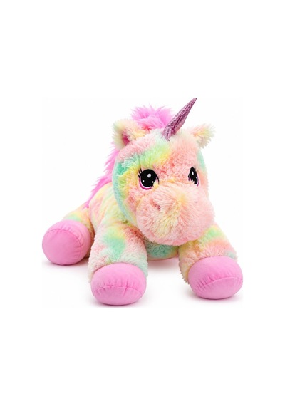 Yatan Unicorn Peluş 100 Cm Çok Renkli