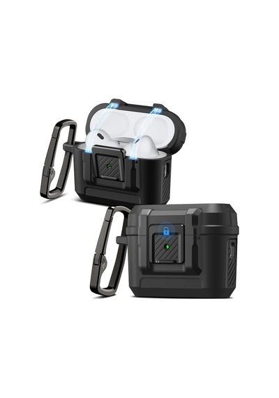 Airpods Pro 3 İle Uyumlu Kılıf Lock Fit Matte Black - Acs09825