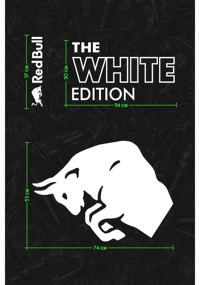 Red Bull Whıte Edıtıon Sticker - Yan Gövde Kaplama Seti Siyah Parlak - 805128282