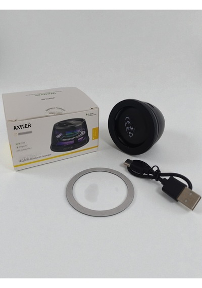 Bluetooth Hoparlör Mini Manyetik Mıknatıslı Kablosuz Speaker Ses Bombası - Siyah- Tek Ebat