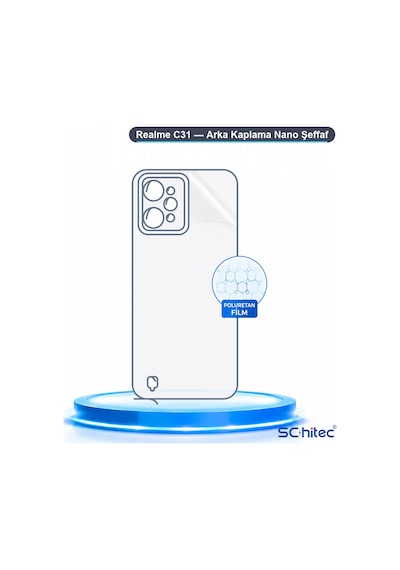 Schitec Realme C31 Uyumlu Arka Yüzey Hidrojel Koruyucu Film 11993967