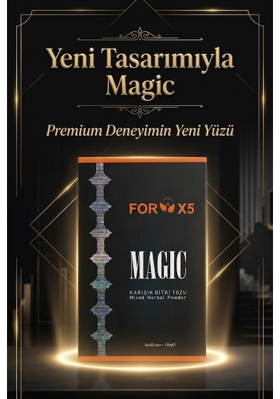 Diyetix Forx5 Magıc Yeni Karışık Bitki Tozu Bitkisel Özlü Karışım 30 Şase Yenilenmiş Premium Kutu 90 G