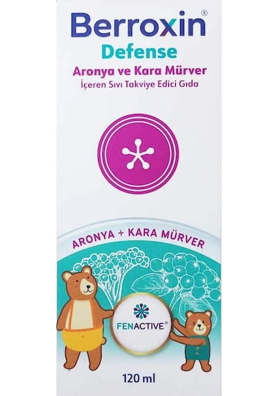 Berroxın Defense Sıvı, Aronya Ve Kara Mürver Eki İçeren Takviye Edici Gıda 120ml Şişe