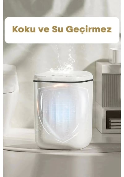 Akıllı Sensörlü Çöp Kovası 20l - Uv Işık Antibakteriyel & Koku Geçirmez Otomatik Mutfak Ofis Banyo Kovası Çok Renkli