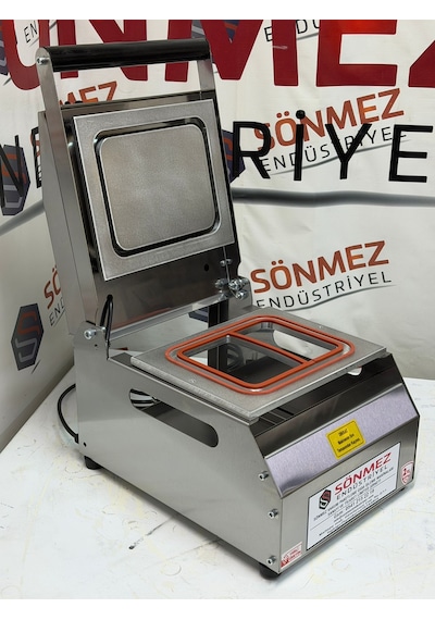 Sönmez Vakum 2 Bölmeli Paslanmaz Manuel Kase Tabak Kapatma Makinesi