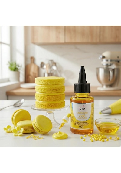 Su Bazlı Likit Gıda Boyası Limon Sarısı 60 Gr Pasta, Krema Ve İçecek Renklendirici