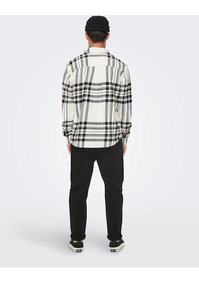 Only & Sons Erkek Ekoseli Rahat Kesim Gömlek - 22022991 001