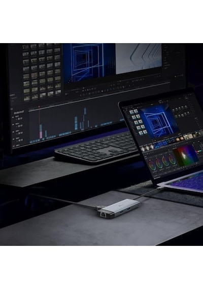 Uh6120c, 1 Hdmı, 1 100w Hızlı Şarj Portu, 1 Usb-c, 2 Usb-a 3.0 Port Ve Type C Den Gigabit Ethernet Dönüştürücü 01