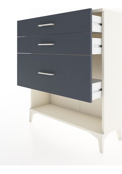 Arges Şifonyer 3 Çekmeceli 88x30x106 Aytaşı-antrasit Aytaşı