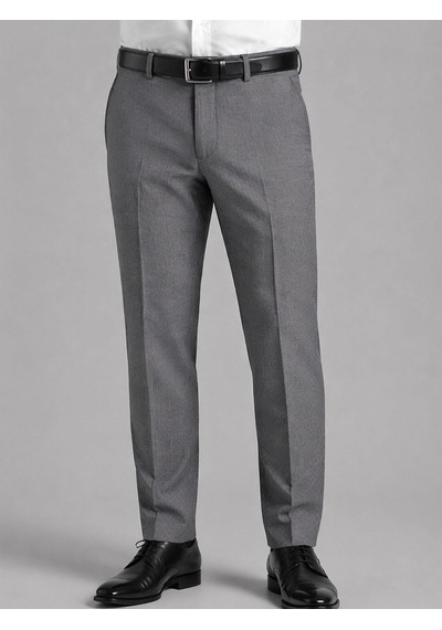 Classics Men Ricati Regular Fit Armür Desen Erkek Kumaş Pantolon - 7620 gri