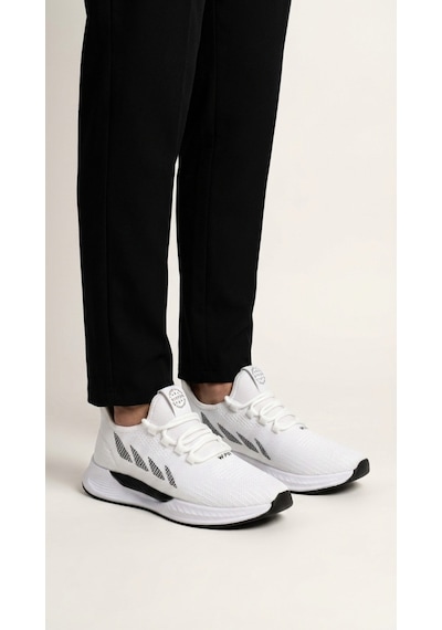 Wipper Ultra Hafif Triko Sneaker - Nefes Alan Ortopedik Poli Taban Unisex Yazlık Spor Ayakkabı Beyazsiyah