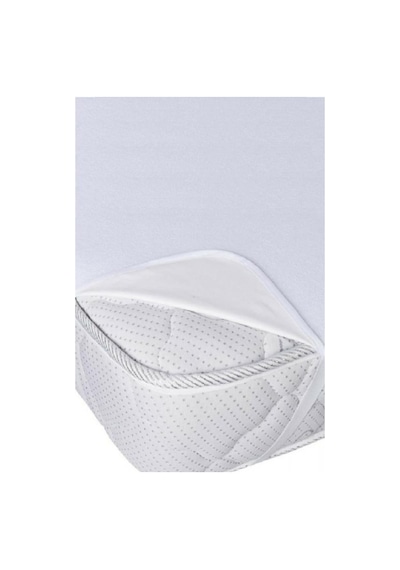 Mycey Bebe Alezi 60x120 Cm Pamuk Sıvı Geçirmez Bebek Alezi Beyaz