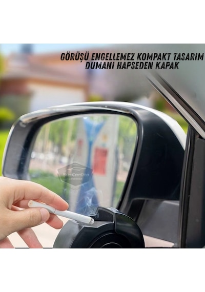 Üniversal Sürgülü Kapı Cam Kenarı Yanmaz Koku Geçirmez Sızdırmaz Oto Küllük Dumansız Kapaklı Spor Araç İçi Küllük Araba Küllüğü Siyah
