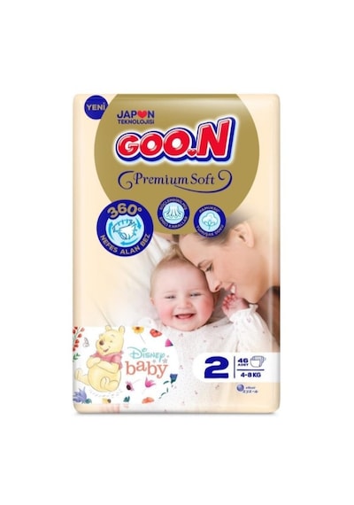 Goon Premium Soft Bebek Bezi  2 Numara 46 Adet