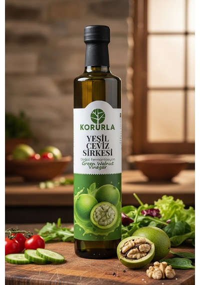 Yeşil Ceviz Sirkesi Doğal Fermantasyon 500 Ml